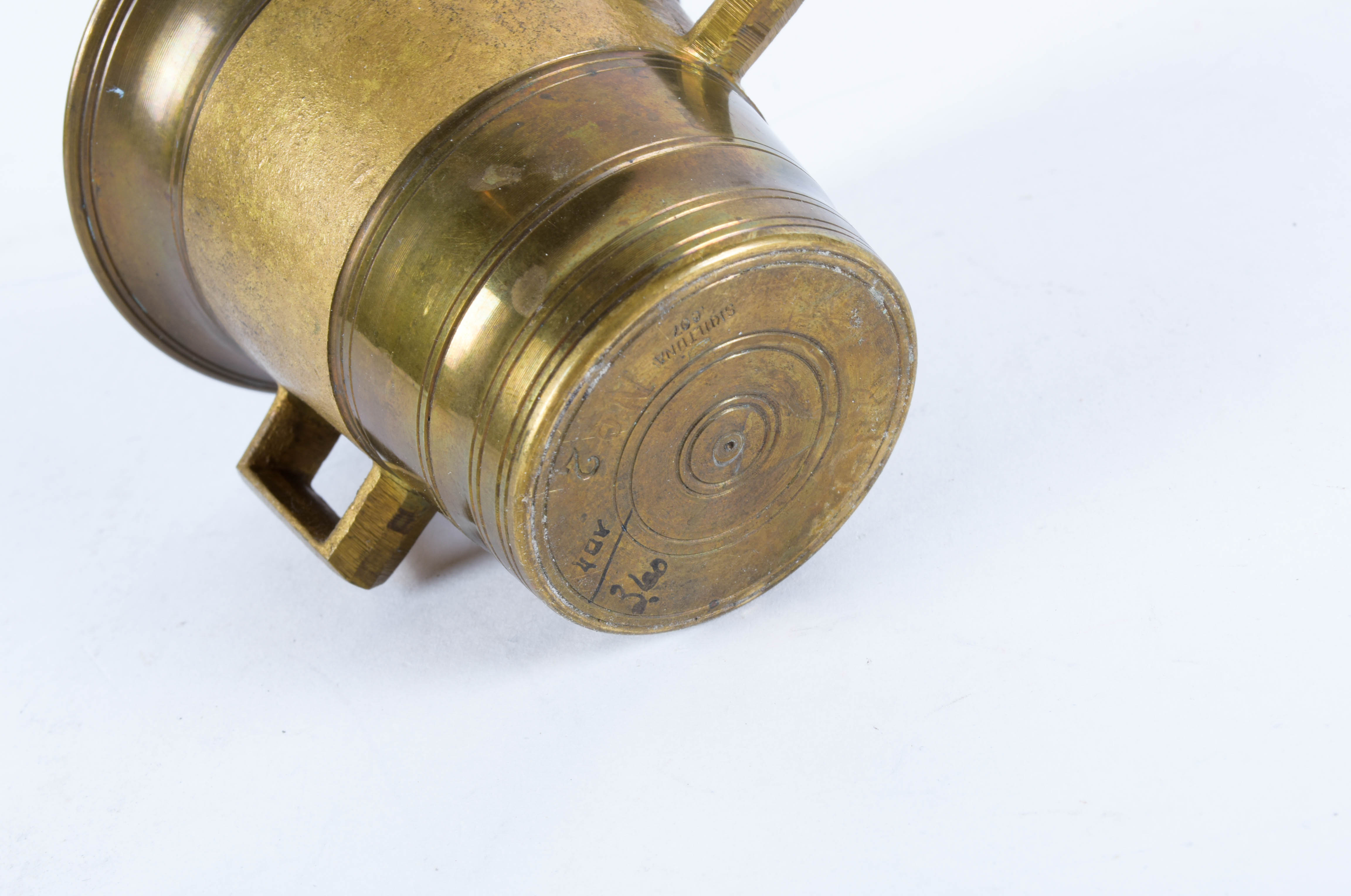 Brass Tone Pestle and Mortar Pair