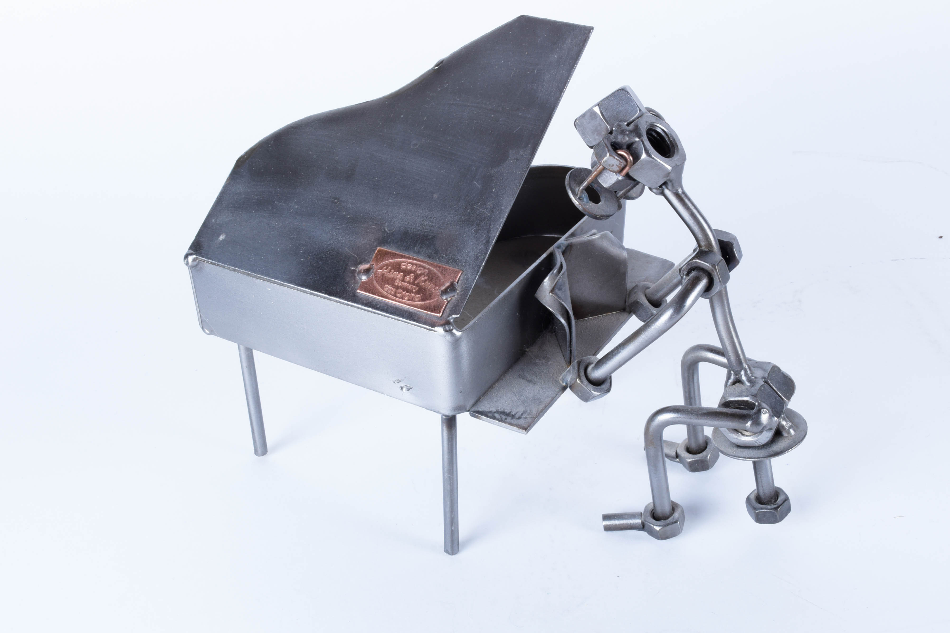 Pair of Hand-Crafted Metal Sculptures