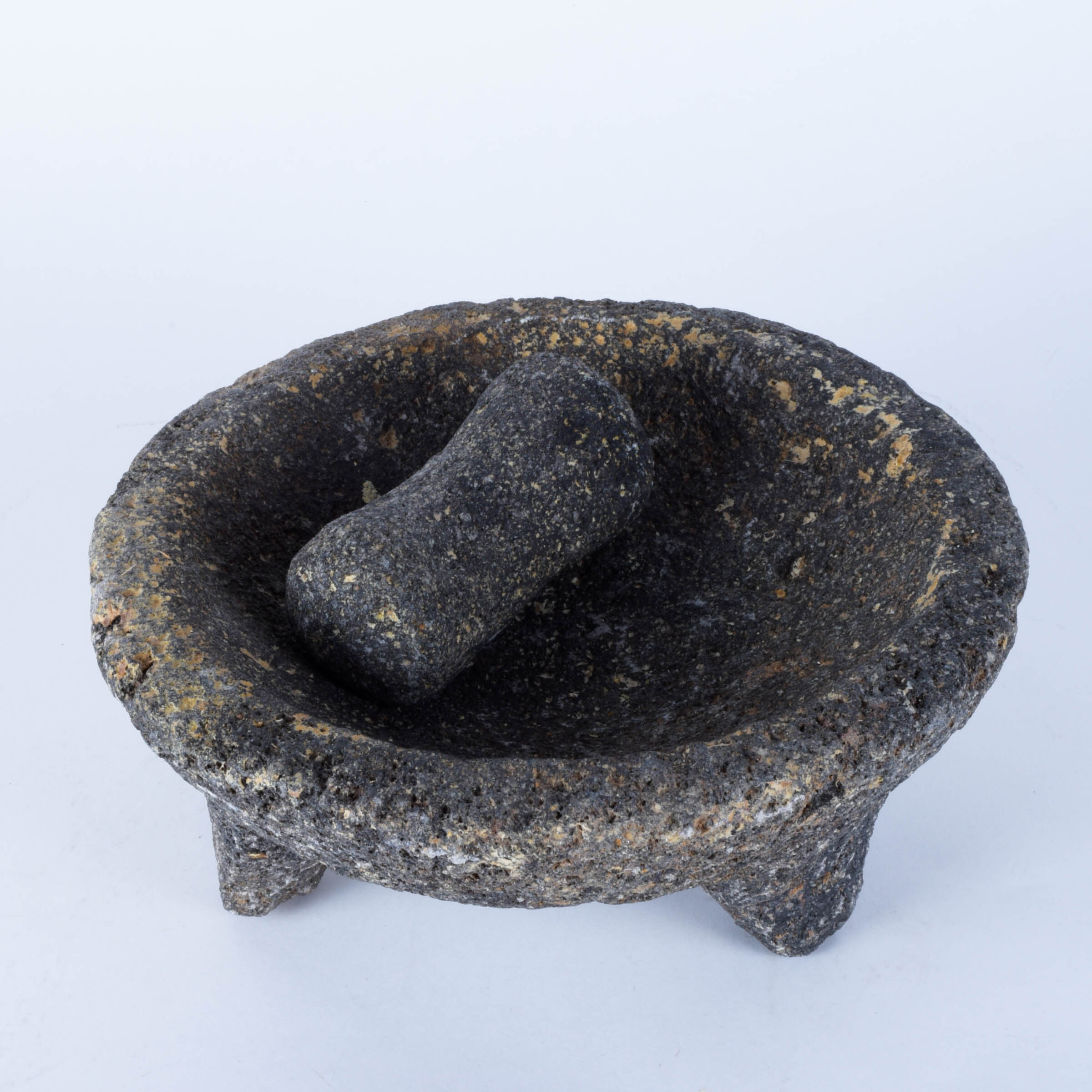Primitive Stone Mortar and Pestle