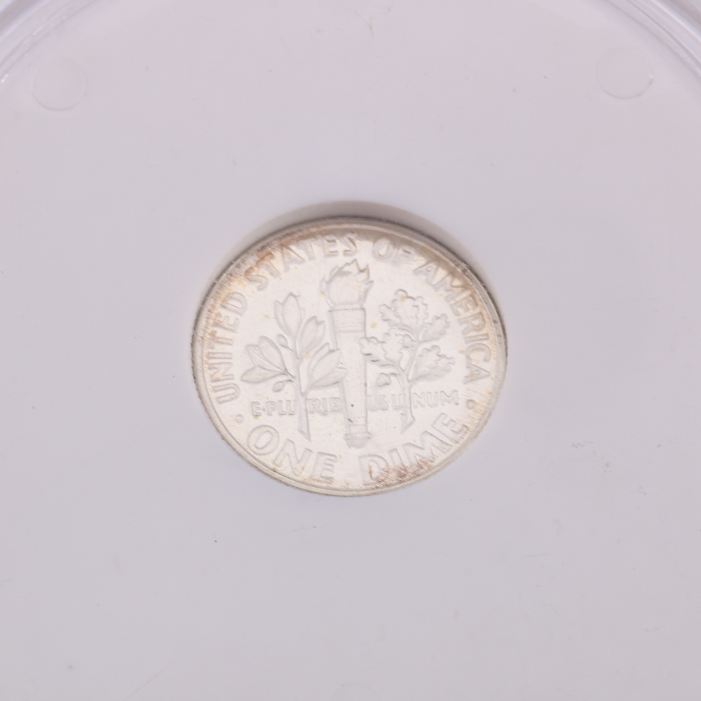 Encapsulated 1957 Graded Silver Dime