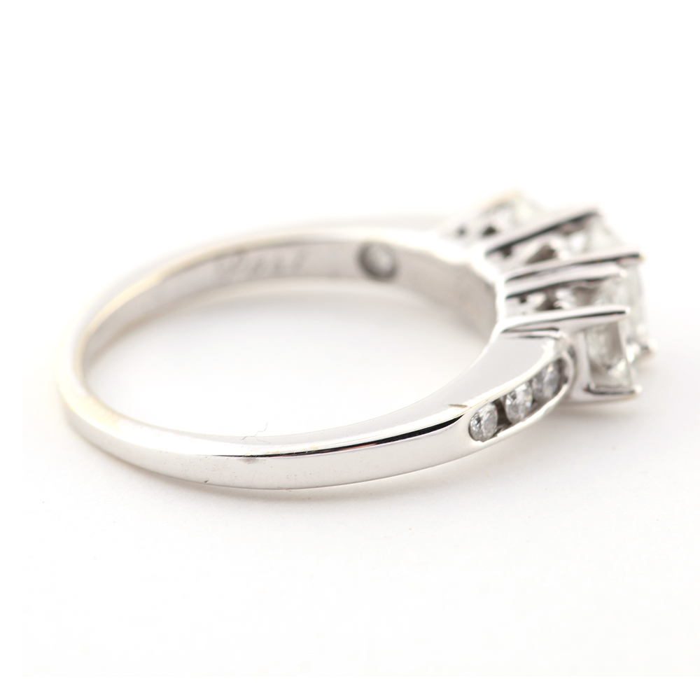 1.00 CTW Princess Cut Diamond and 14k White Gold RIng