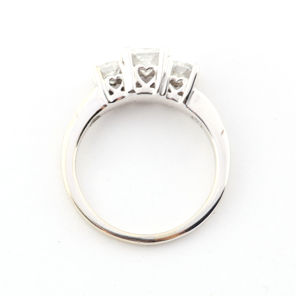 1.00 CTW Princess Cut Diamond and 14k White Gold RIng