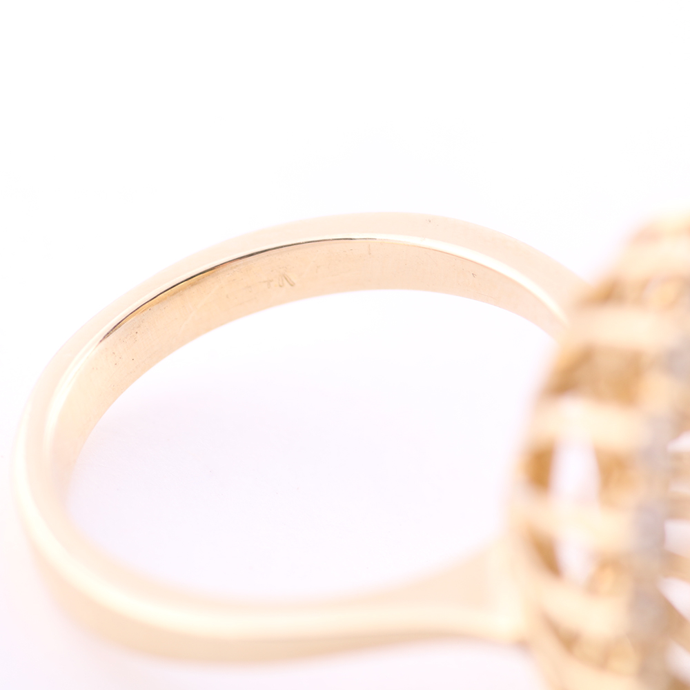 Opal and Diamond 14K Gold Cocktail Ring