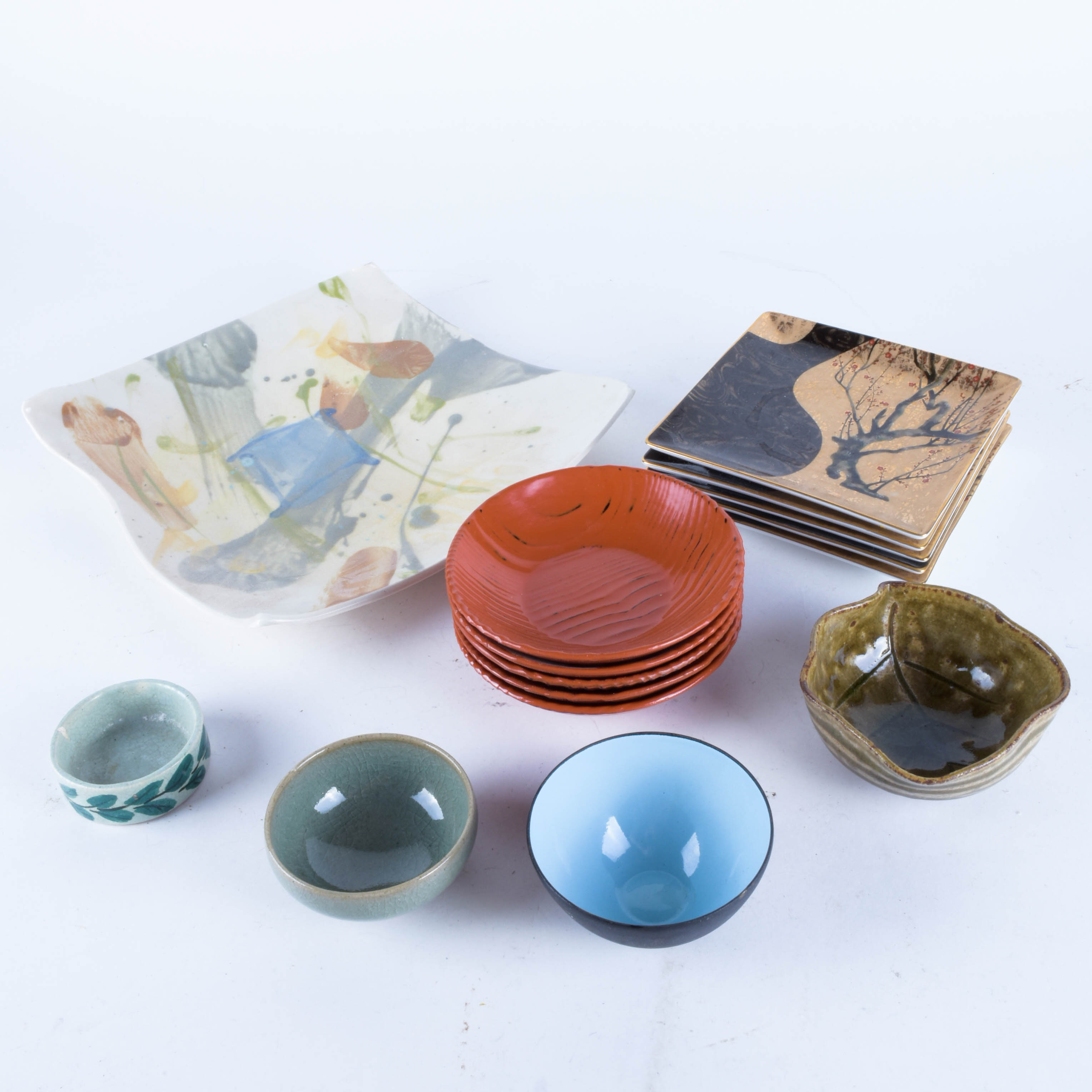 Collection of Small, Decorative Bowls and Plates