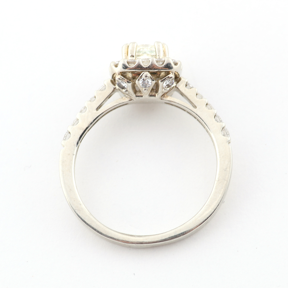 1.00 CTW Diamond and 19K White Gold Ring