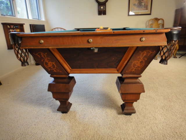 1880s Brunswick-Balke Co. Four Pocket Pool Table