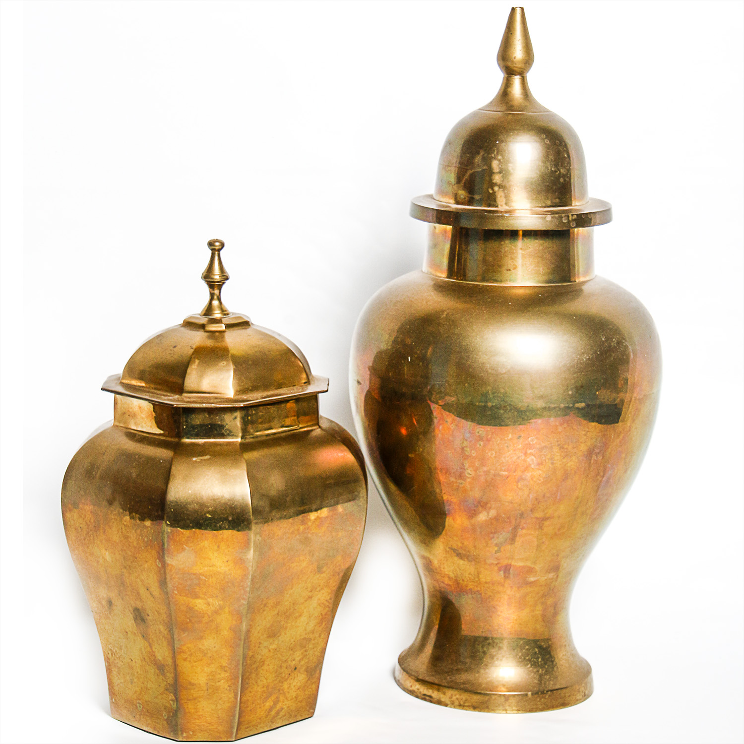 Pair of Vintage Brass Vases