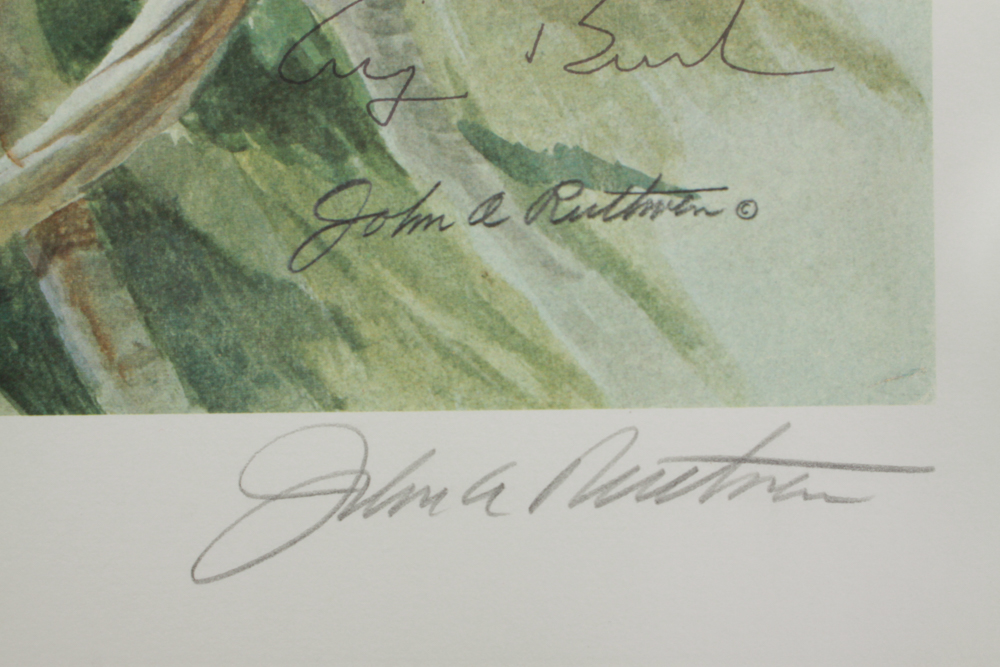 John Ruthven Signed Print, Also Signed by George H.W. Bush