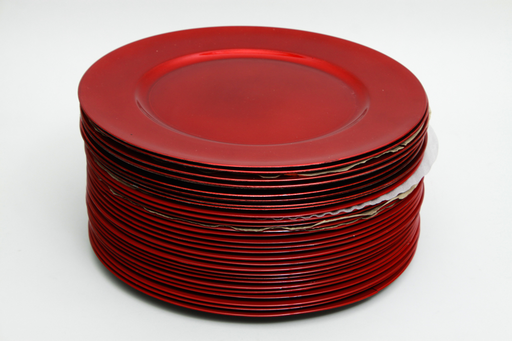 Collection of Red Charger Plates