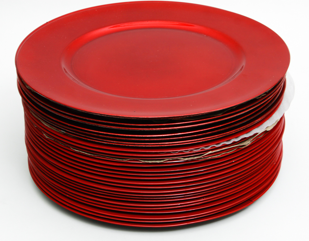 Collection of Red Charger Plates