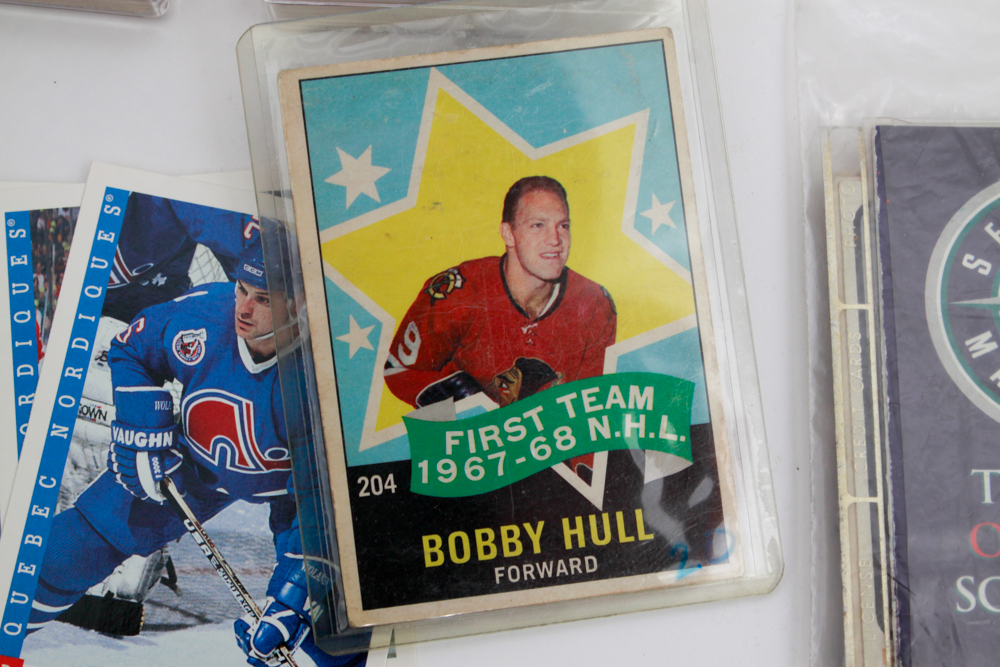 Collection of Baseball, Football, Basketball, & Hockey Trading Cards