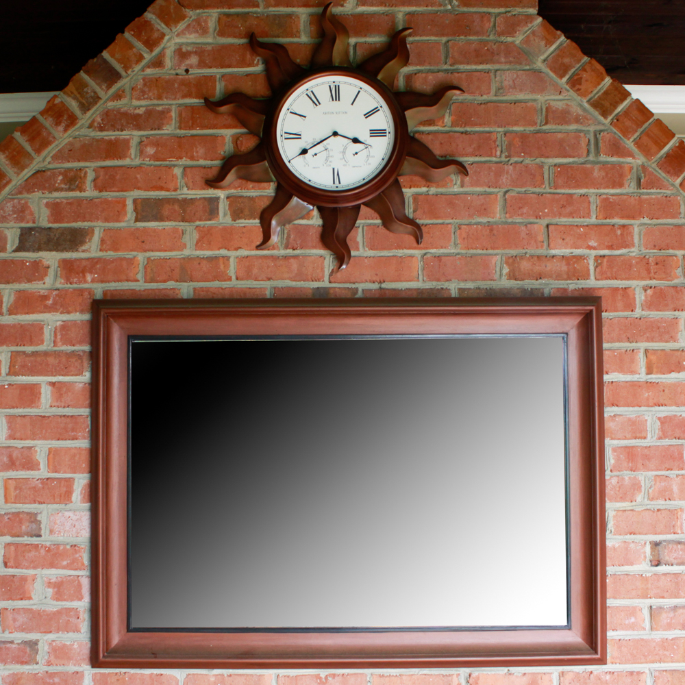 Ashton Sutton Outdoor Mirror and Clock