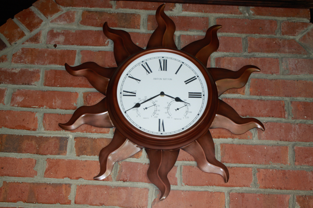 Ashton Sutton Outdoor Mirror and Clock