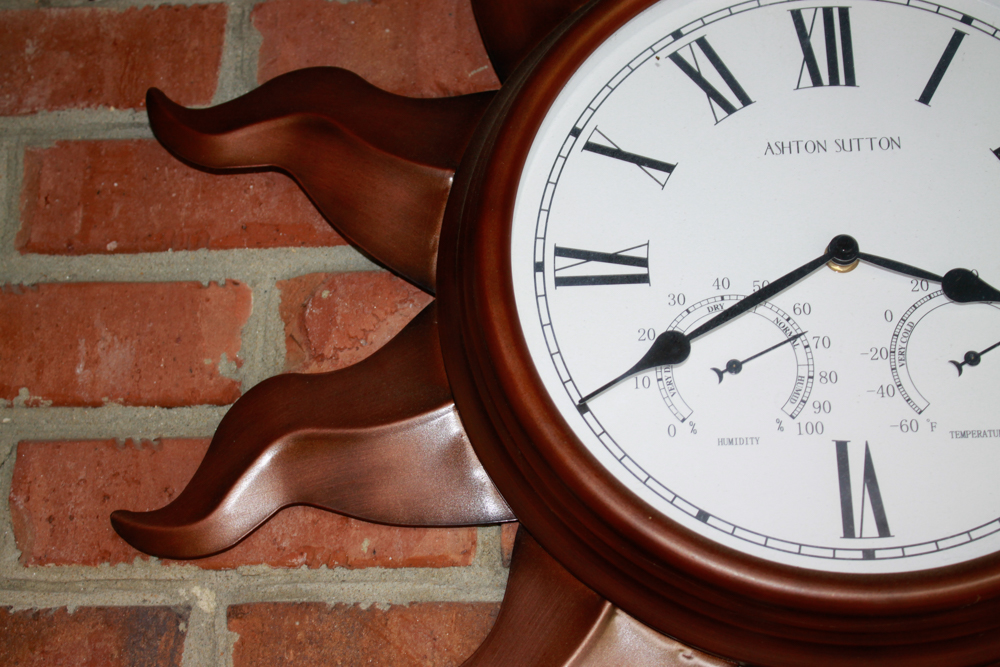 Ashton Sutton Outdoor Mirror and Clock