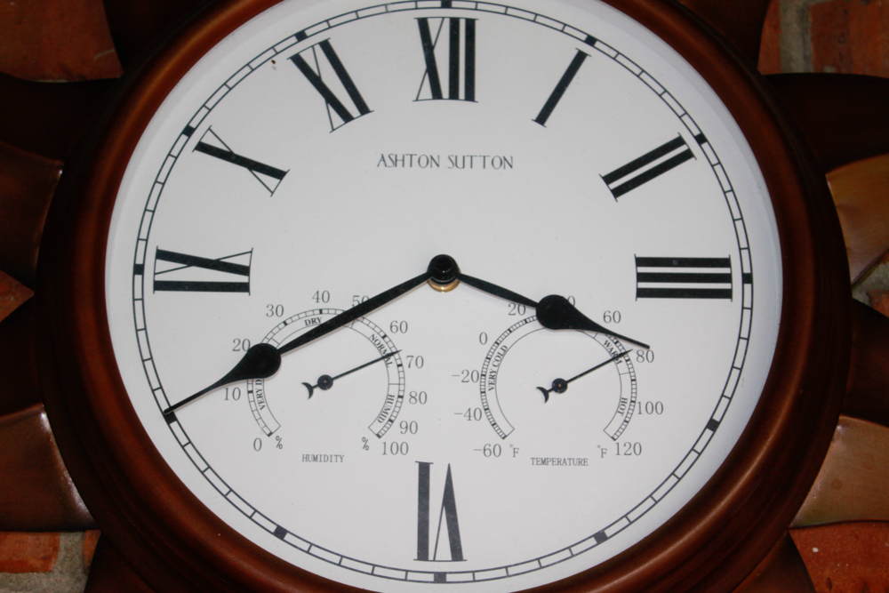 Ashton Sutton Outdoor Mirror and Clock