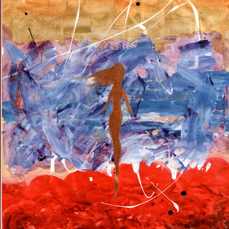 Kristina Novak Signed Acrylic Painting "Angel"