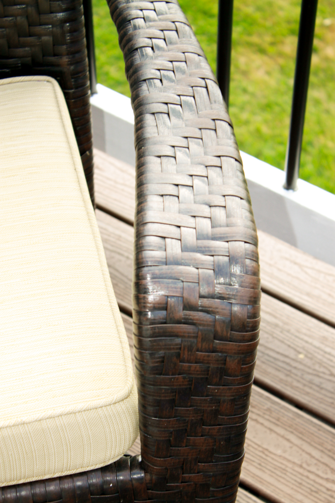 Four Frontgate Outdoor Chairs with Cushions