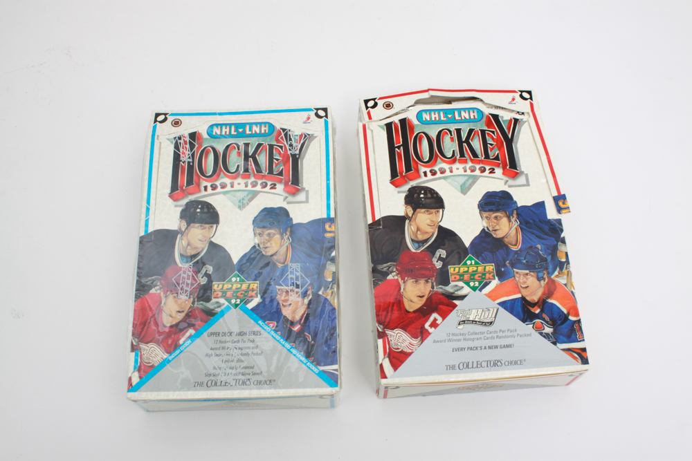 Collection of NHL Hockey Cards from the 1991-92 Season