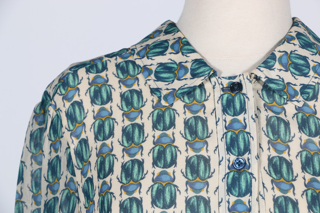 Tory Burch Kerry Style Silk Beetle Blouse