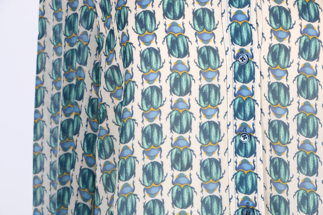 Tory Burch Kerry Style Silk Beetle Blouse