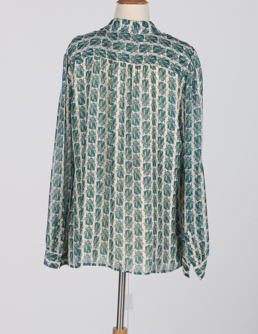 Tory Burch Kerry Style Silk Beetle Blouse