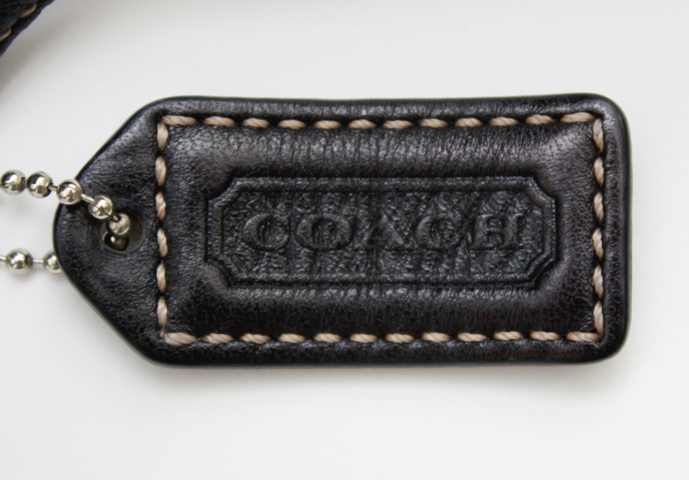 Coach Black Leather Double-Handle Tote