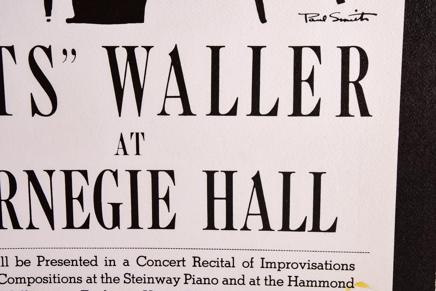 "Fats" Waller at Carnegie Hall Poster