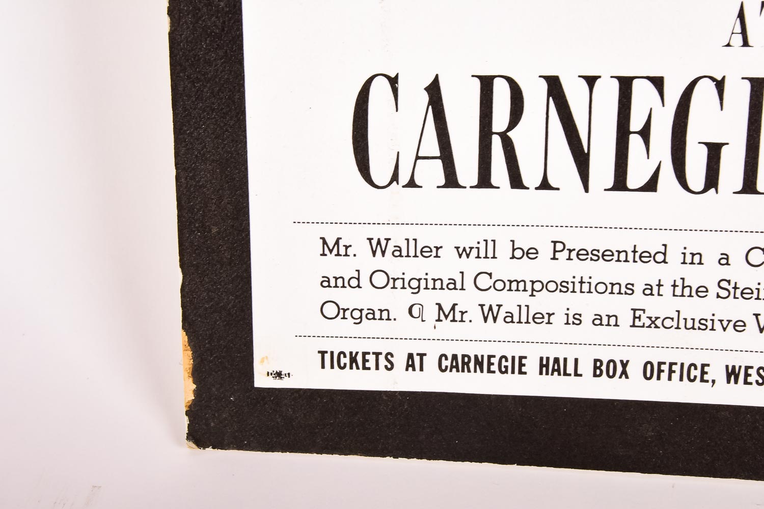 "Fats" Waller at Carnegie Hall Poster