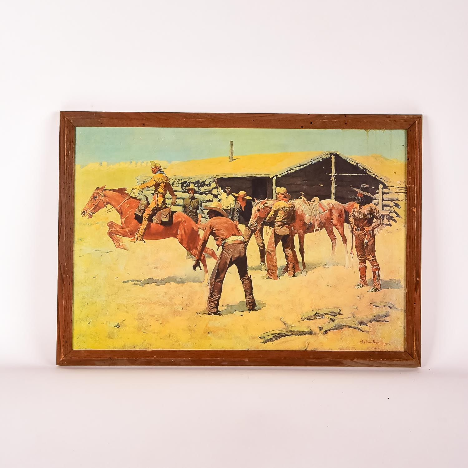 Frederic Remington Print on Board