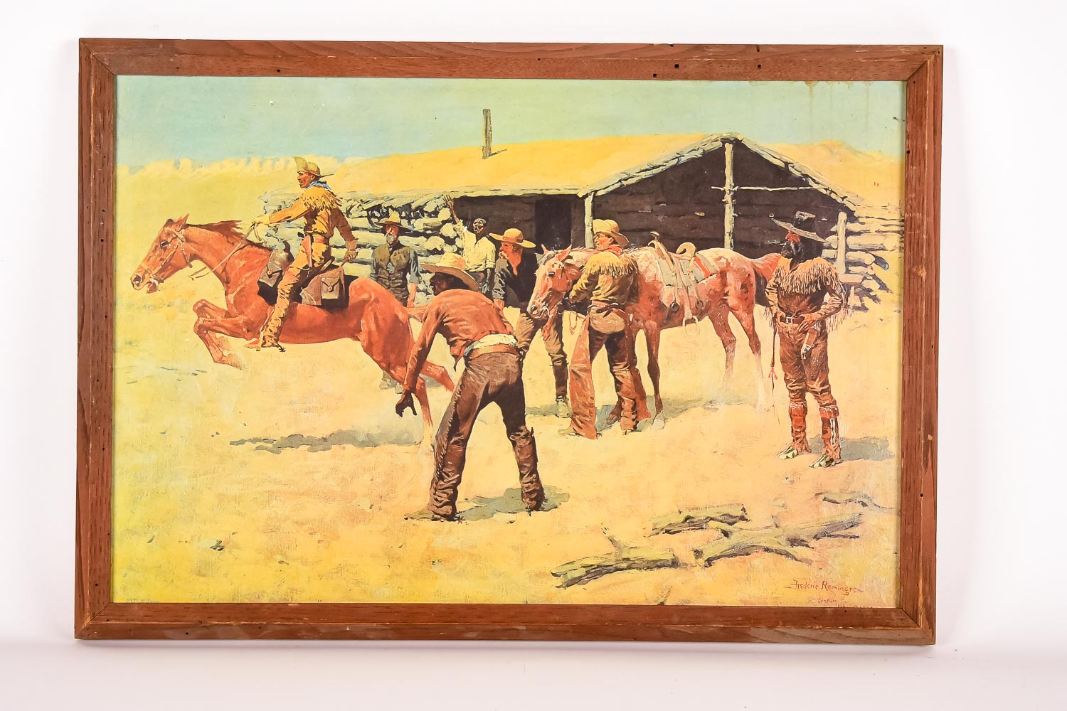 Frederic Remington Print on Board