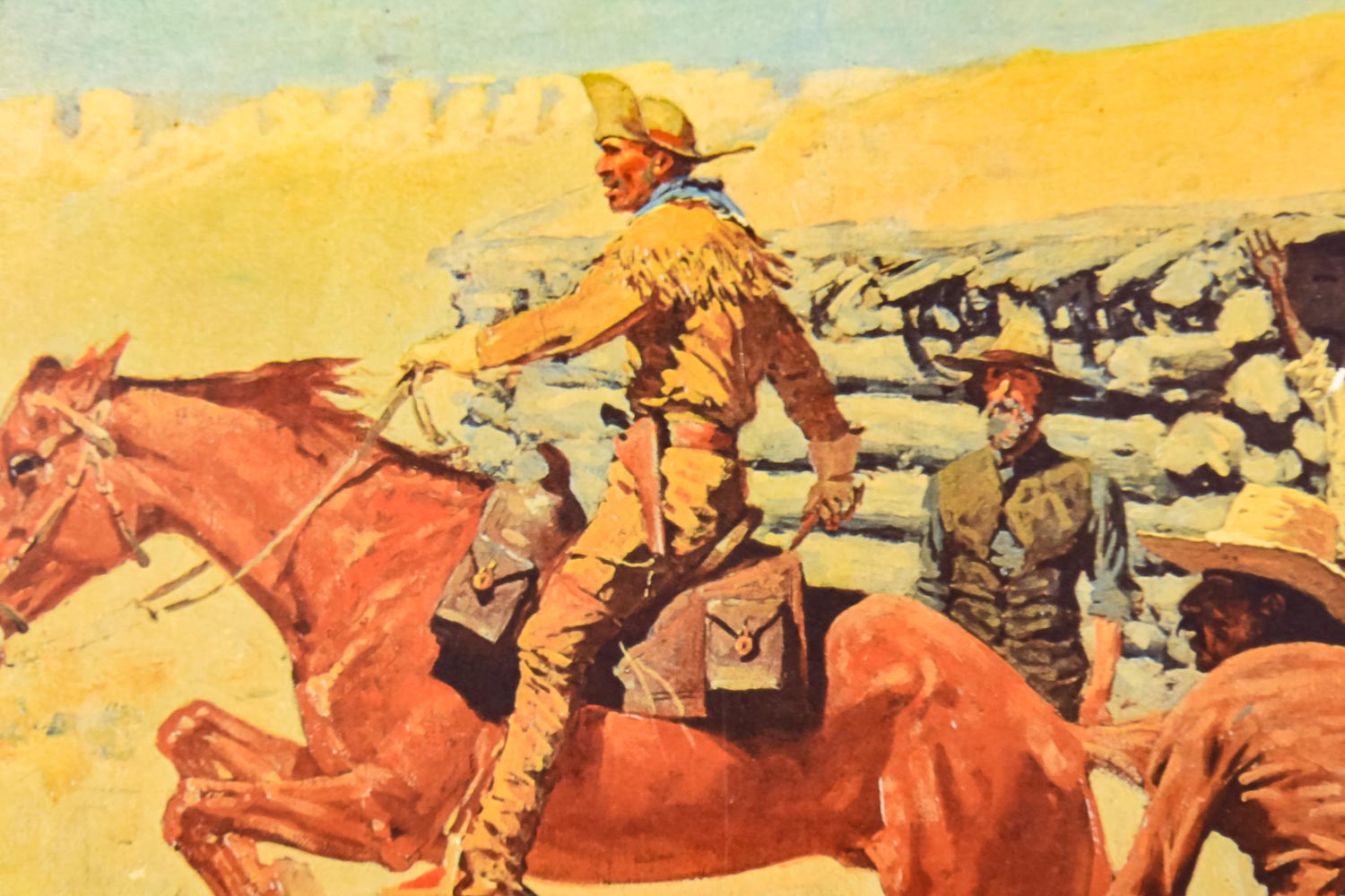 Frederic Remington Print on Board