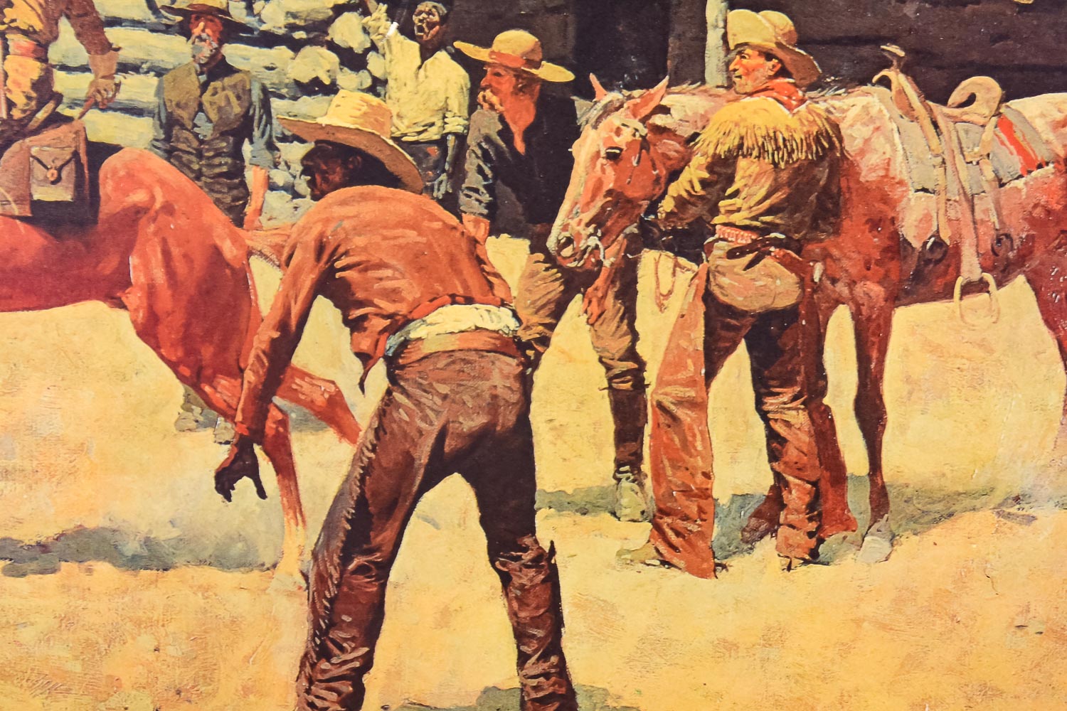 Frederic Remington Print on Board