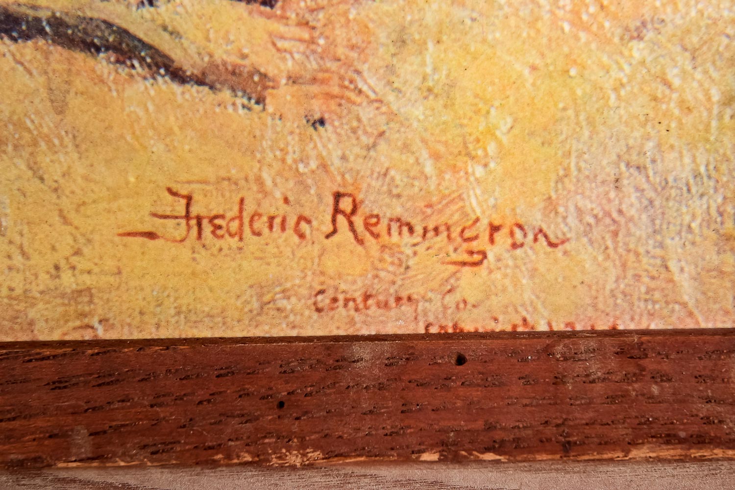 Frederic Remington Print on Board