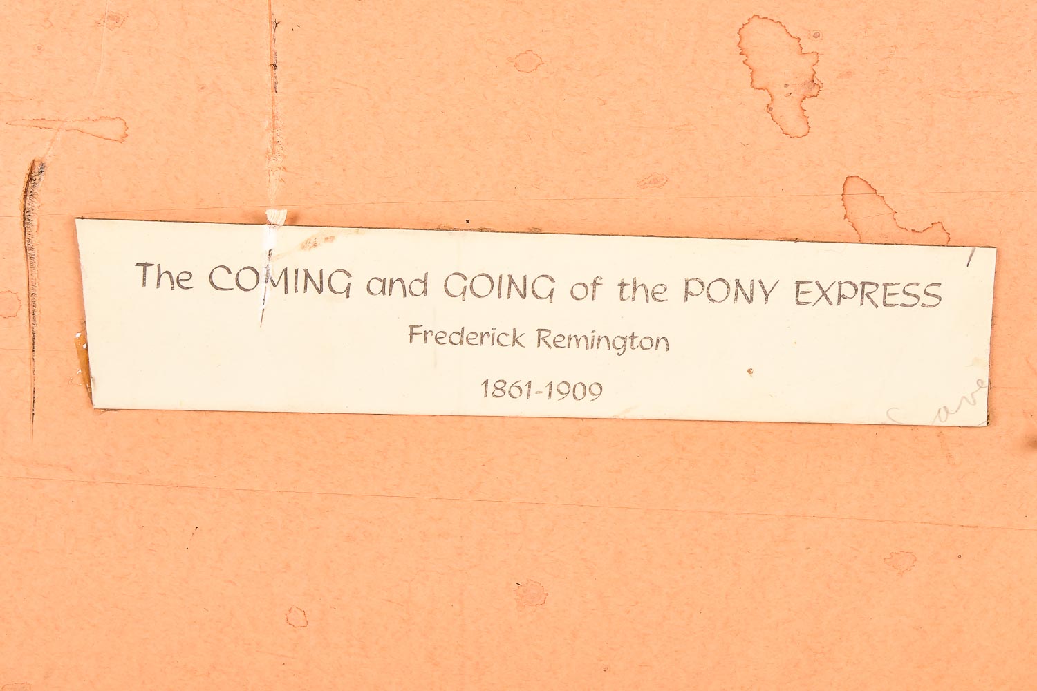 Frederic Remington Print on Board