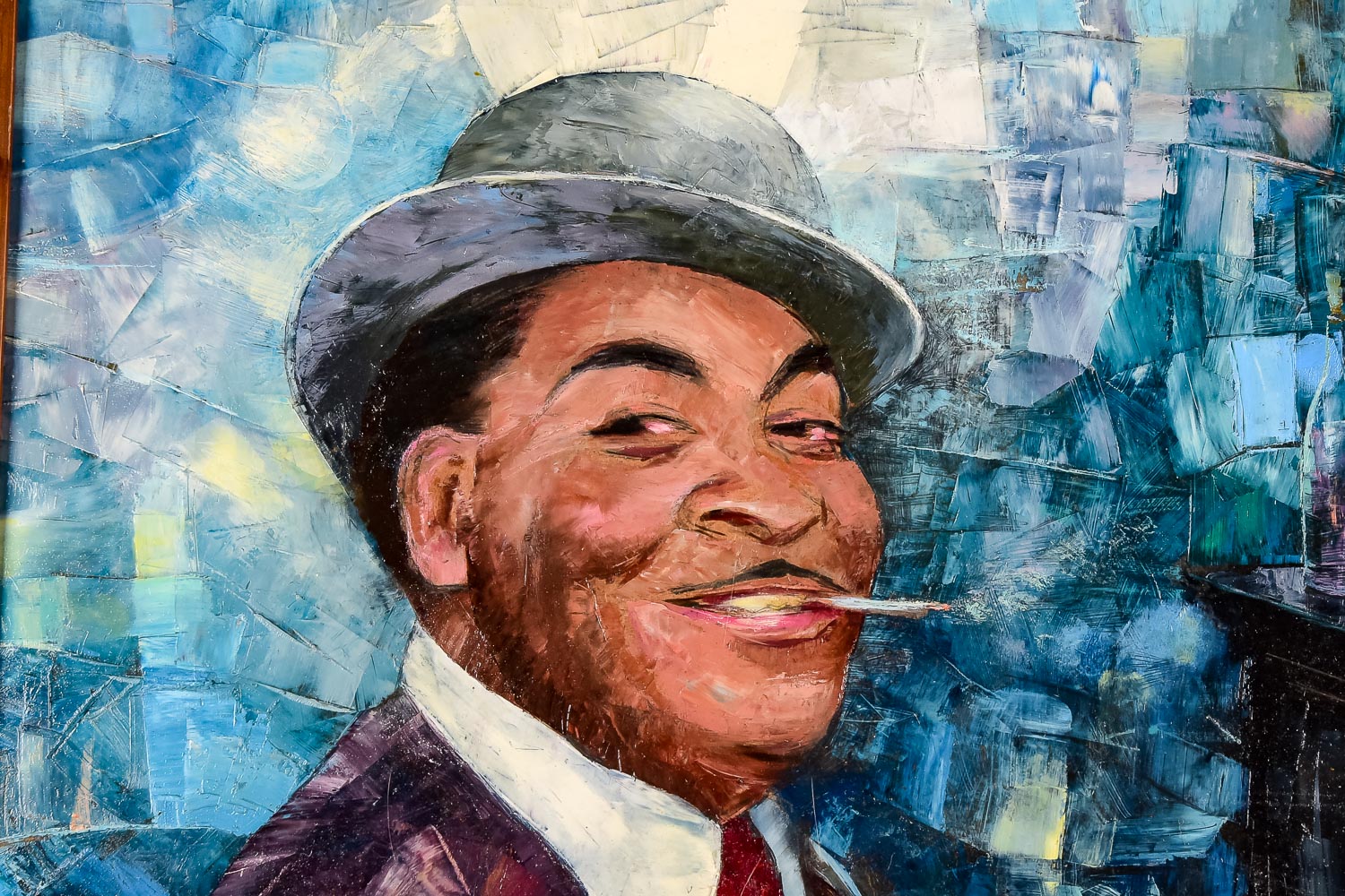 Signed Oil on Canvas Portrait of Fats Waller