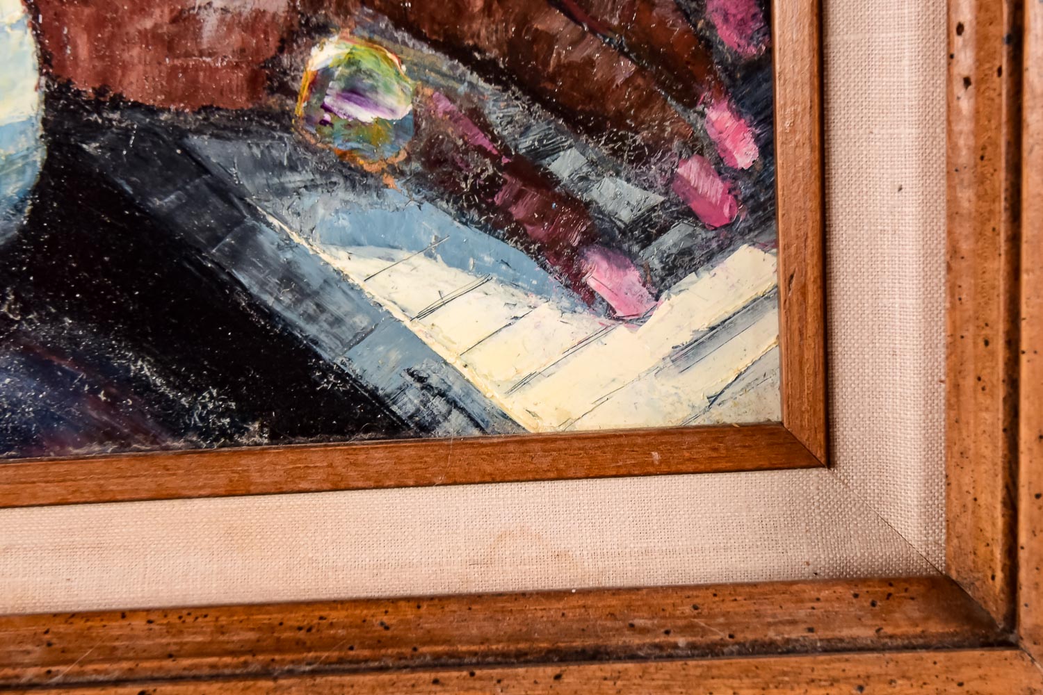 Signed Oil on Canvas Portrait of Fats Waller