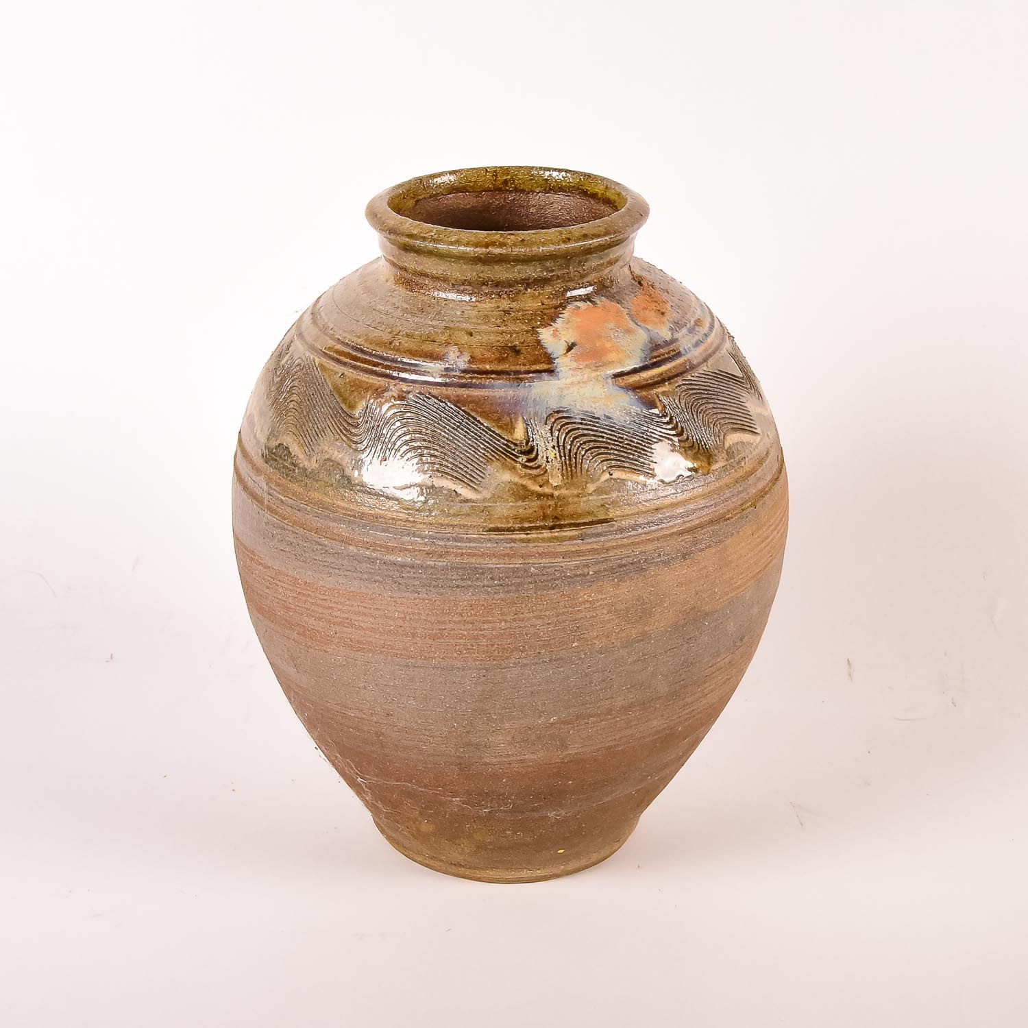 Wheel-Thrown Stoneware Vase