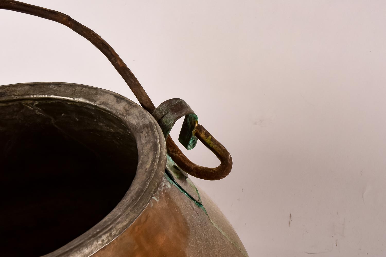 Vintage Copper Fireplace Pot