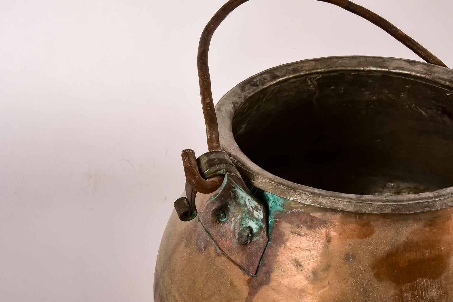 Vintage Copper Fireplace Pot