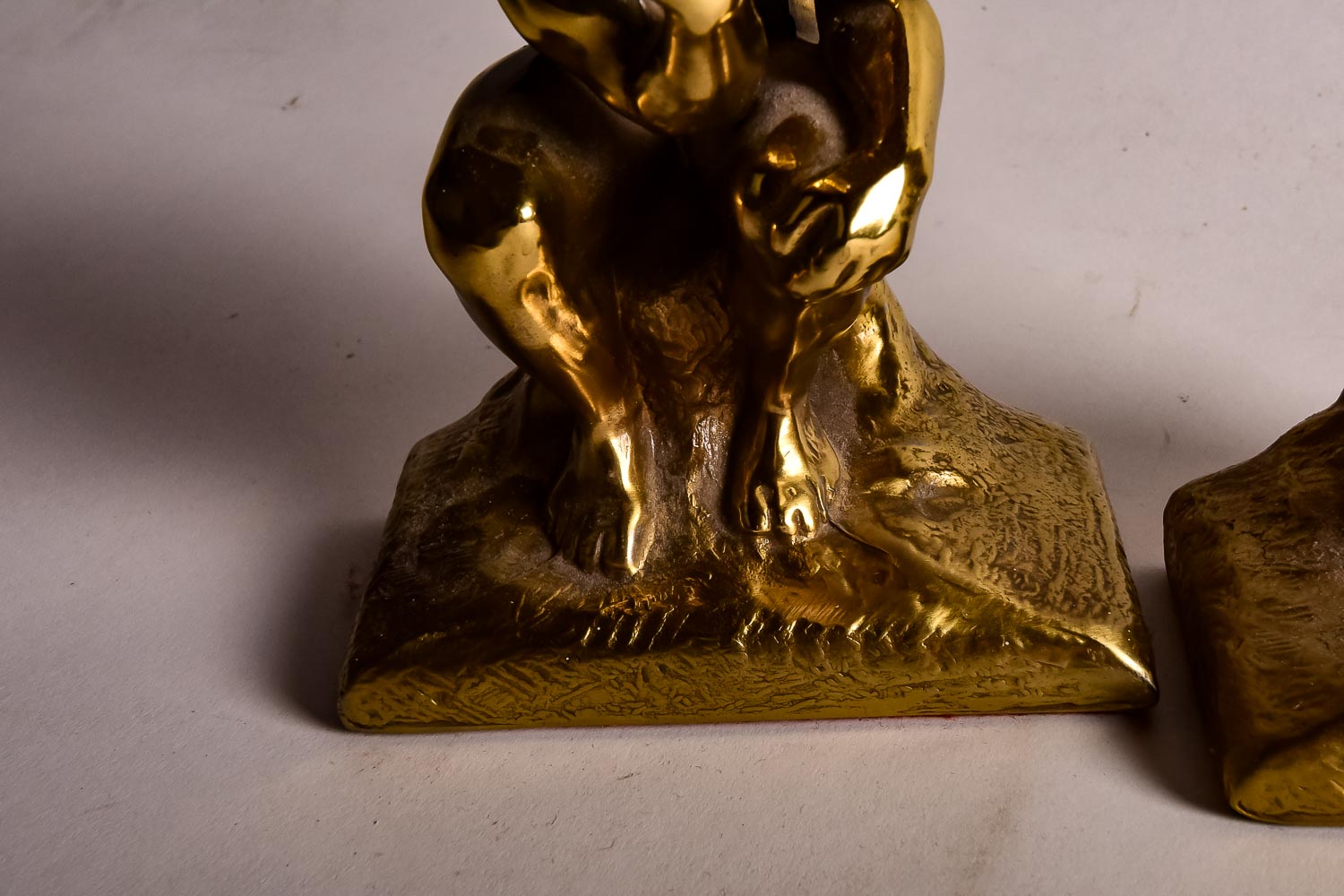 Brass Bookends after "The Thinker"