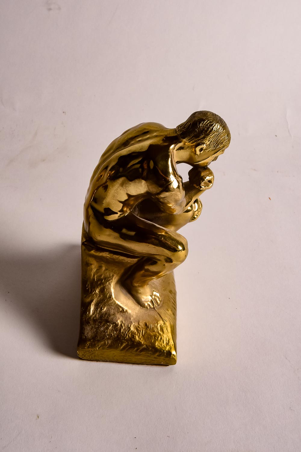 Brass Bookends after "The Thinker"