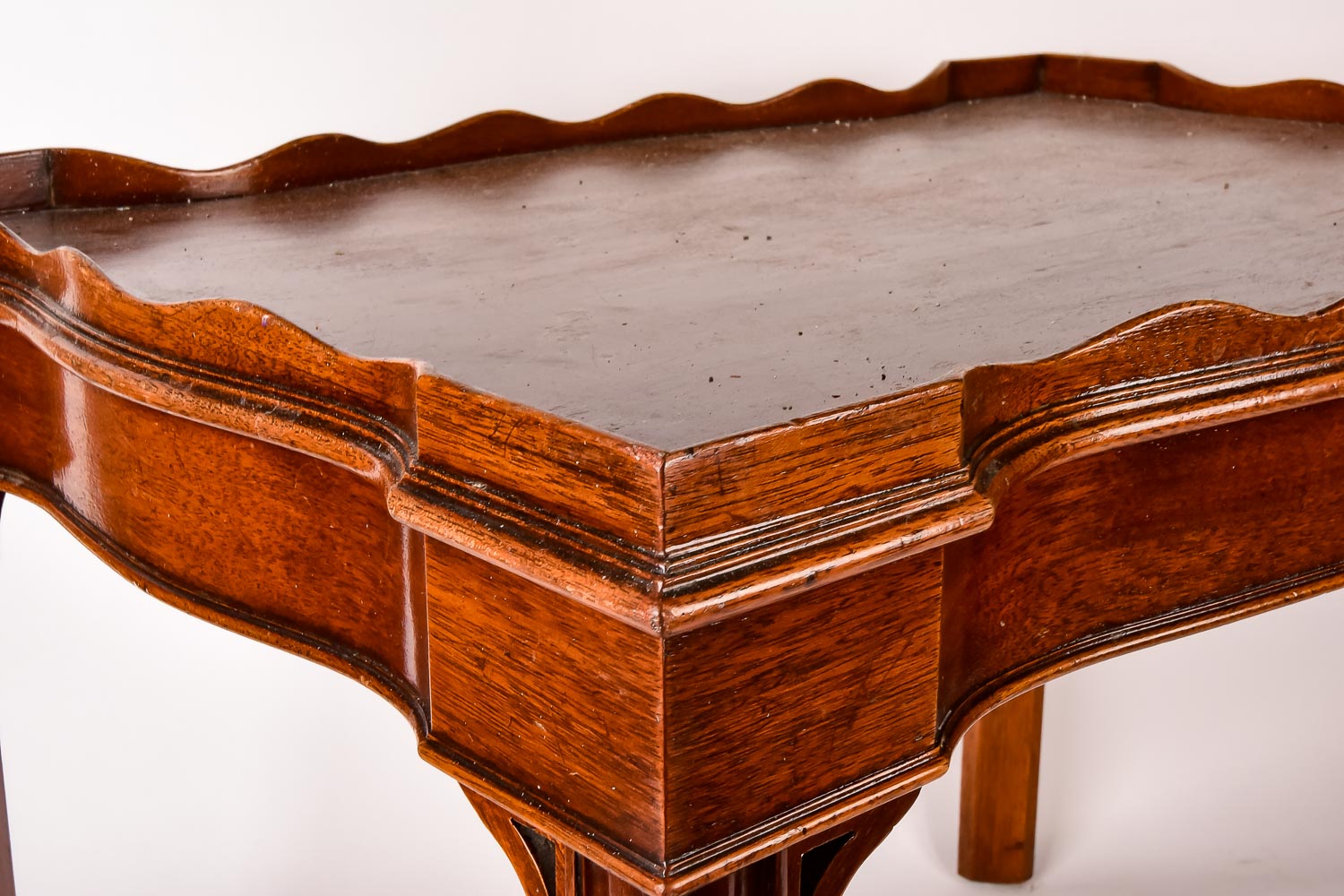 Chinese Chippendale Mahogany Tray Table