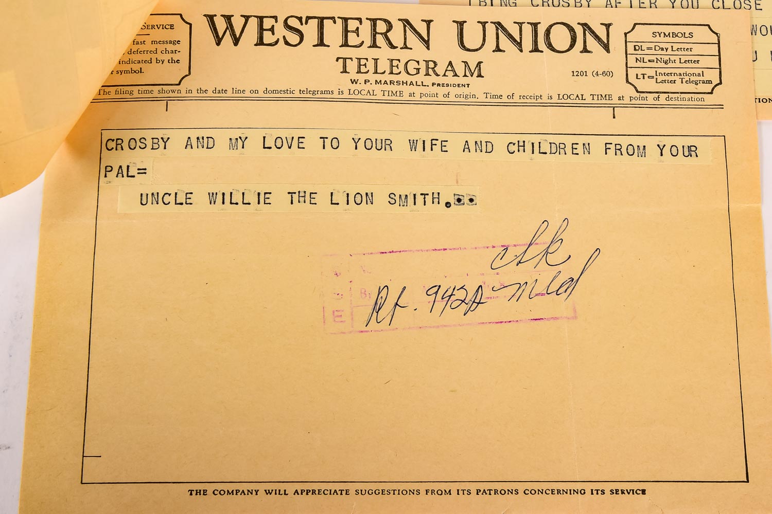 Willie "The Lion" Smith and Ralph Sutton Correspondence