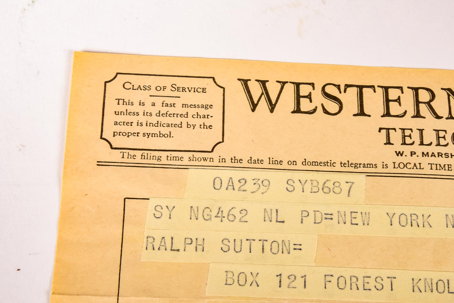 Willie "The Lion" Smith and Ralph Sutton Correspondence