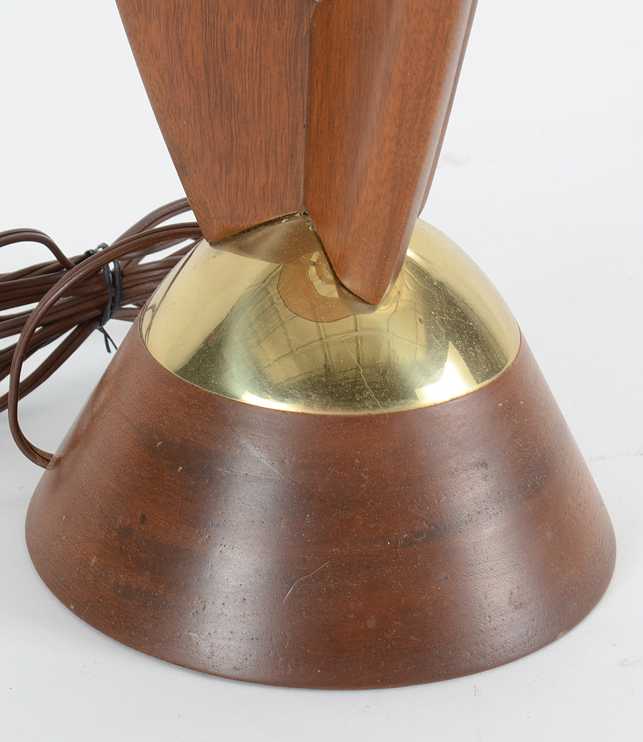 Pair of Modeline Teak Lamps by Adrian Pearsall