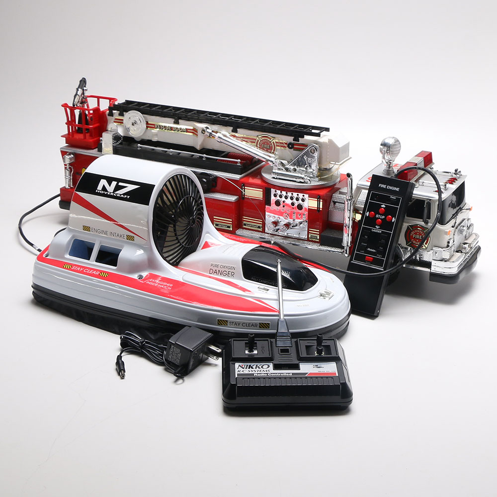 Remote Control Fire Truck And Hovercraft