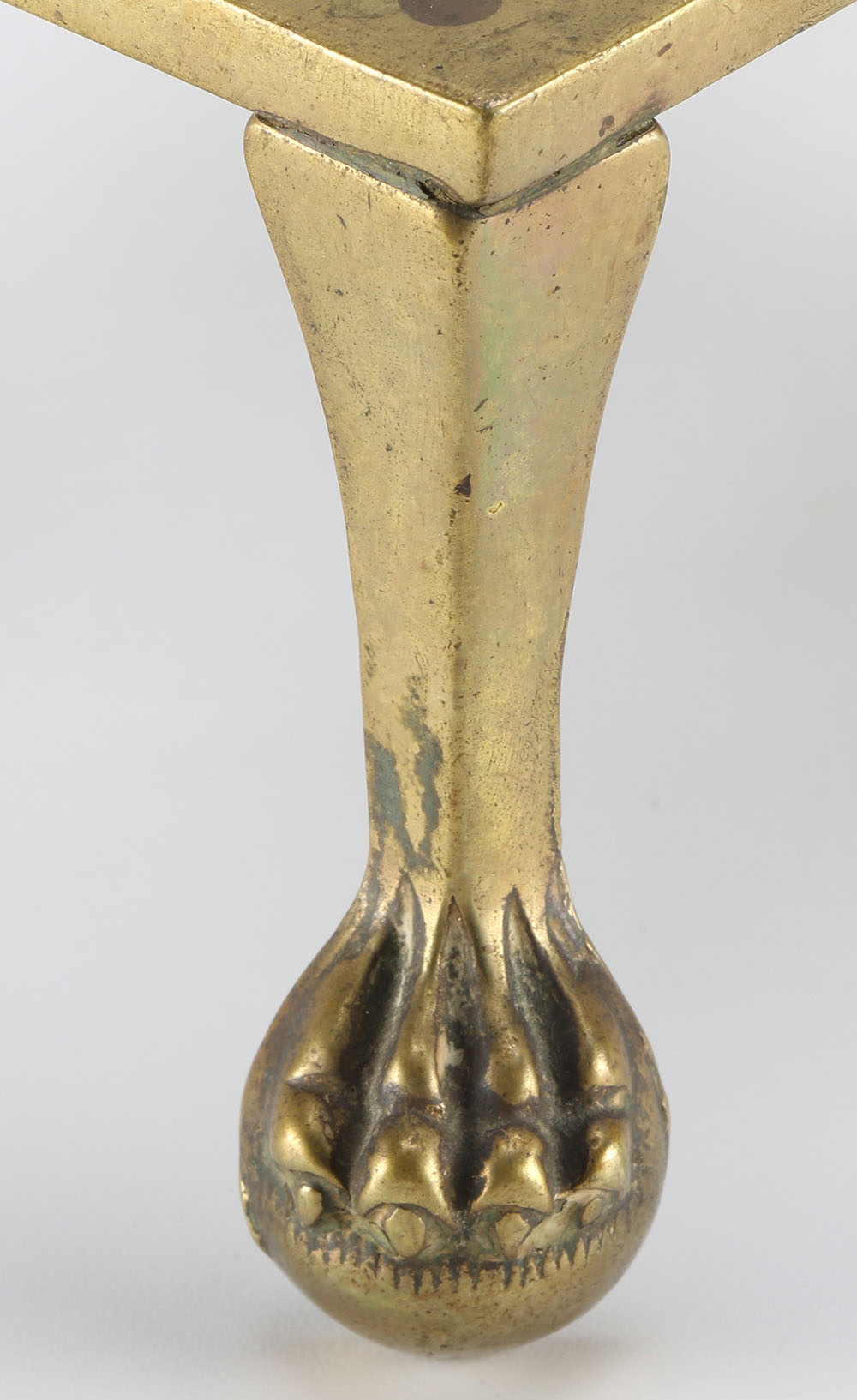 Chinese Guardian Lion Figurines and Brass Stand