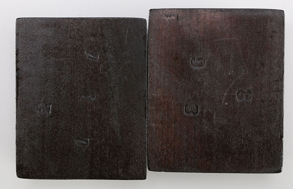 Chinese Guardian Lion Figurines and Brass Stand