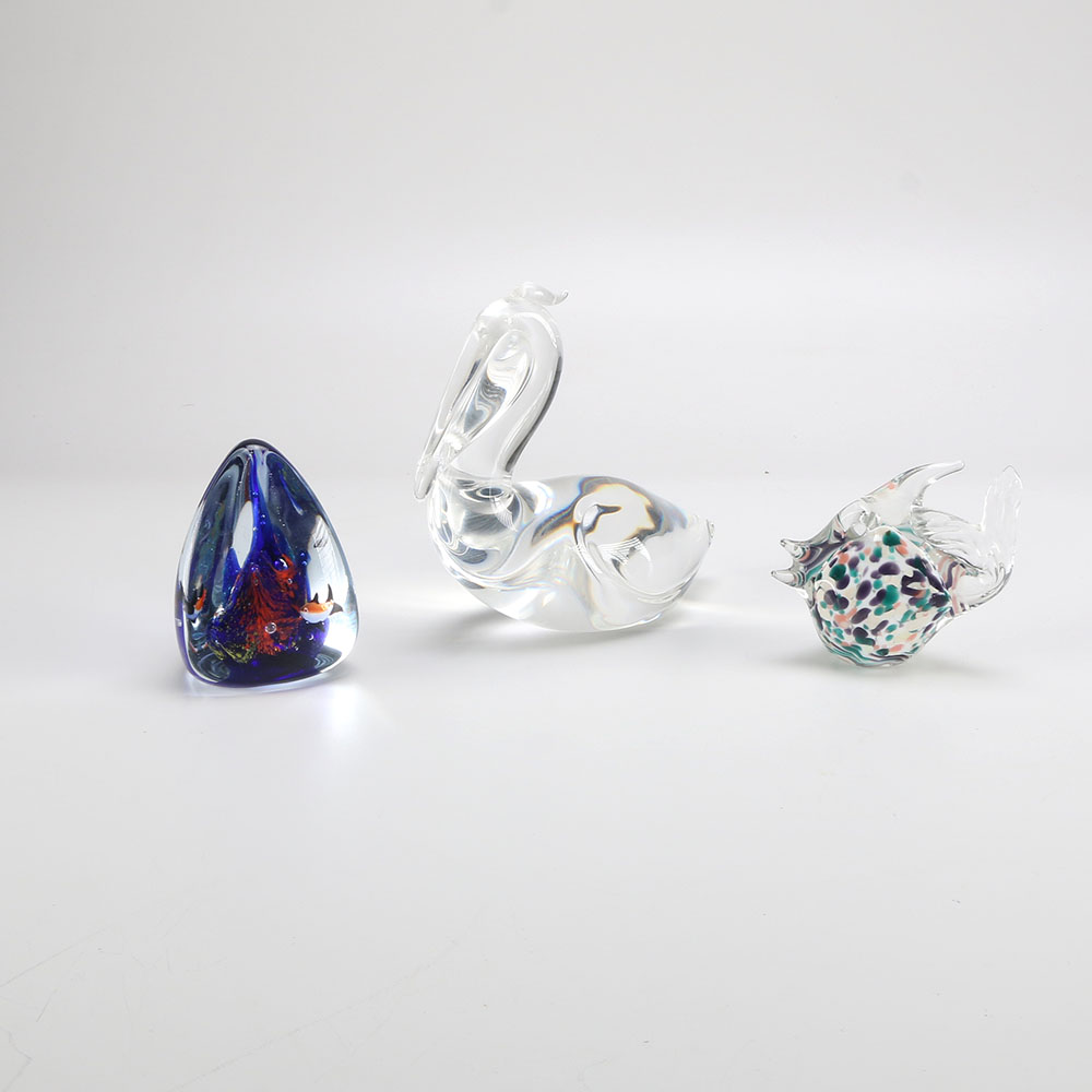 Collection of Sea Themed Glass Figures