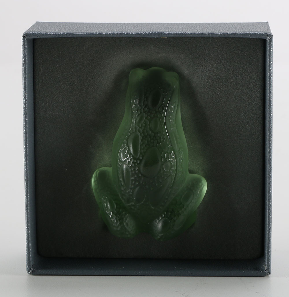 Lalique Paris Crystal Frog Figurine